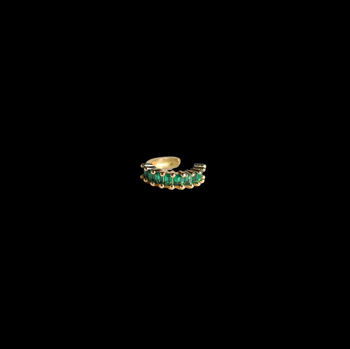 Ear Cuff Emerald Cut Green