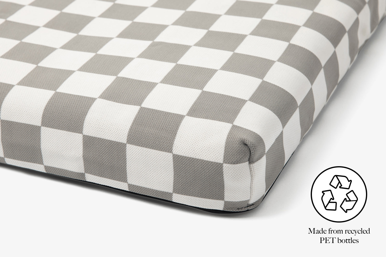 Gray Checker | Dog Bed or Bed Cover