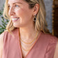 Mixed Metal Delicate Three Strand Necklace