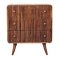 Solid Wood Honey Caramel T-Bar Ridged Chest