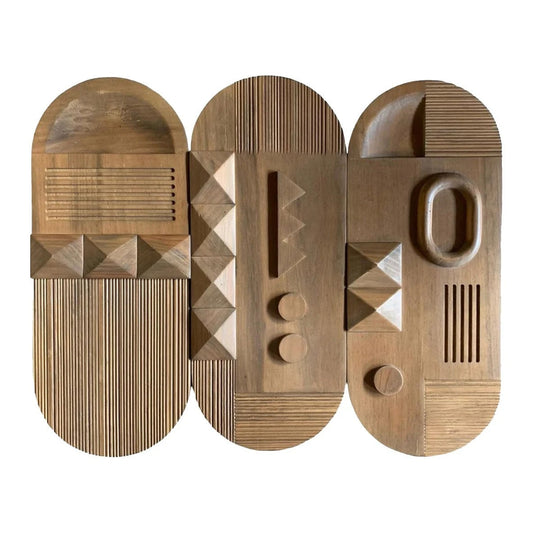 Planos Wooden Wall Art - set of 3