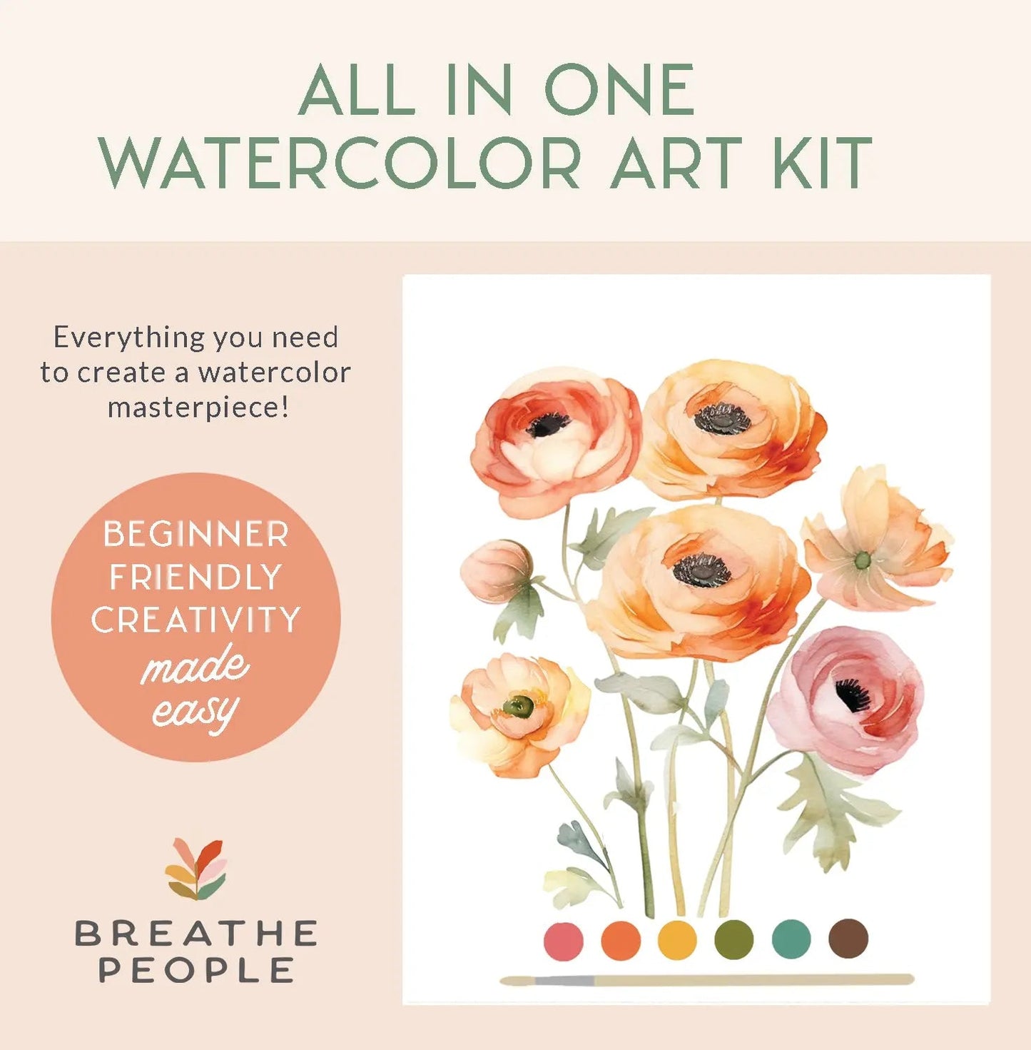 Ranunculus All-In-One Watercolor Kit