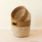 S/2 Golden Brown Round Baskets