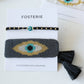 Evil Eye Tassel Bracelet Set Gray