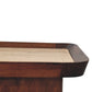 Solid Wood Travertine Top Tray Coffee Table