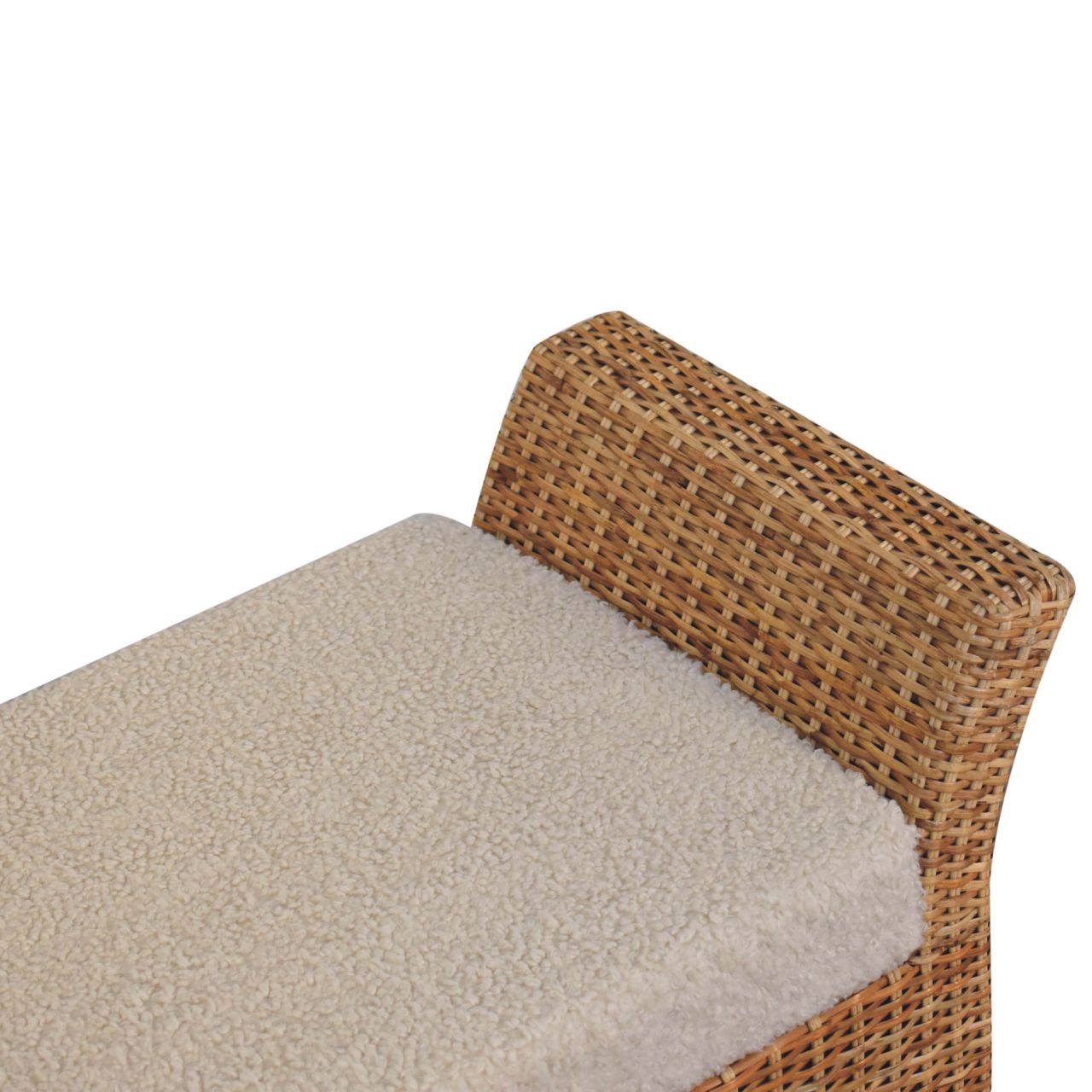 Solid Wood Riviera Woven Bench