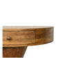 Solid Wood Amber Pedestal Console Table