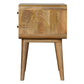 Solid Wood Curved Bedside, 2 Drawers