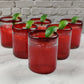 Set of 6 Tumbler Glasses with Red Rims
