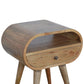 Circular Open Slot Nightstand