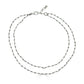 Silver Two Strand Delicate Labradorite Necklace