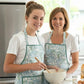 Block Print Cotton Apron with Pockets – Artisan Floral Kitchen Cooking Tie Back
