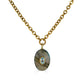 Labradorite and Blue Topaz Inlay Necklace