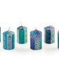 Blue & Green Painted Candles