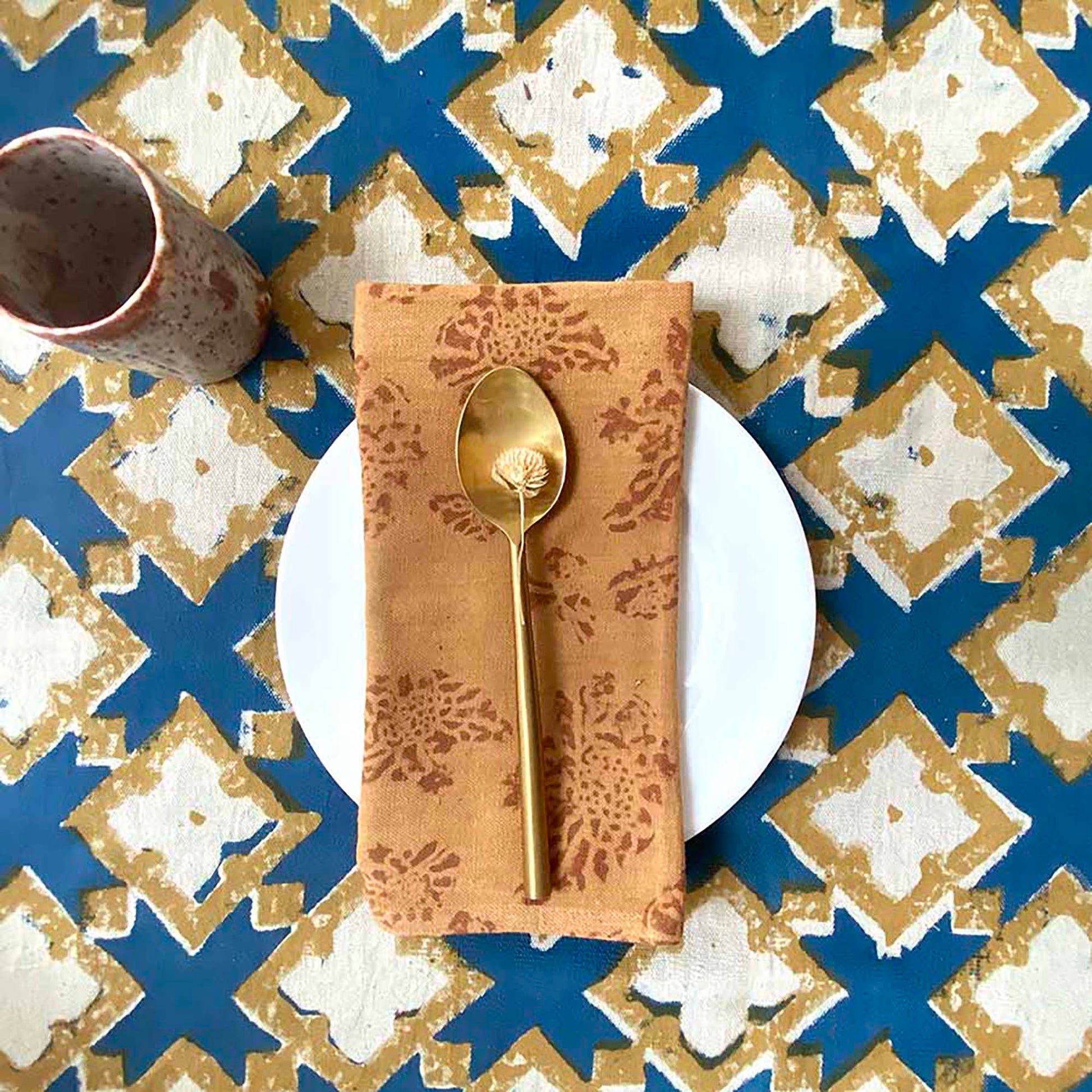 Ethically Made Cotton Dinner Napkins (Set of 4) - Marigold