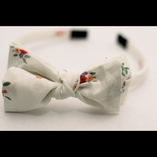 Three Little Bows Headband- Matin au Jardin