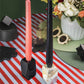 Gemstone faceted candelabra Black Onyx