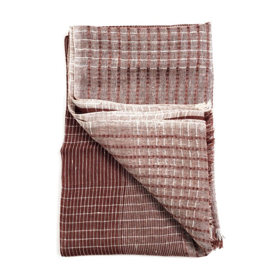 Auro Cinnabar Handwoven Linen Scarf