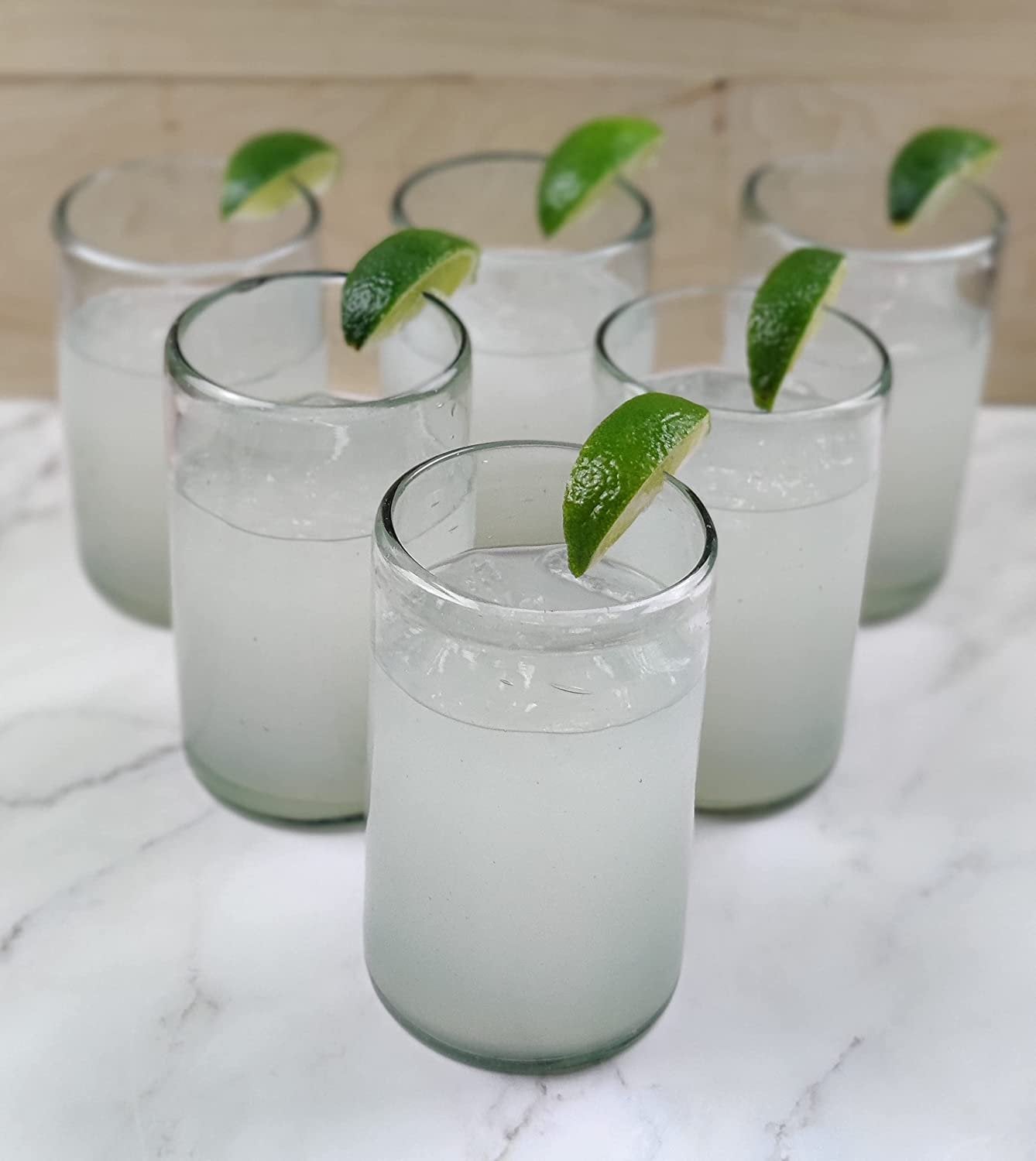 Set of 6 Natural Clear Glasses