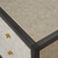 Solid Wood Faux Leather Nightstand