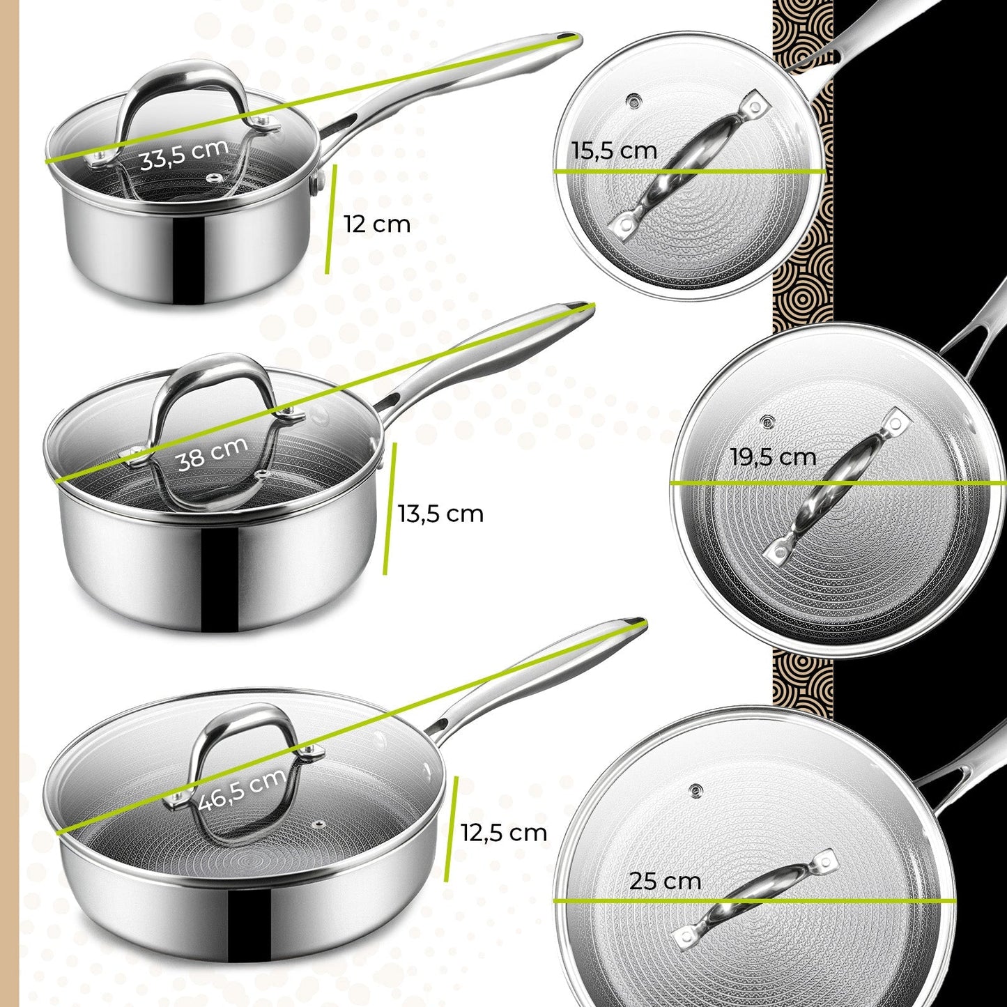 BE | LIVING CIRCLAD Series 12-Piece Cookware Set