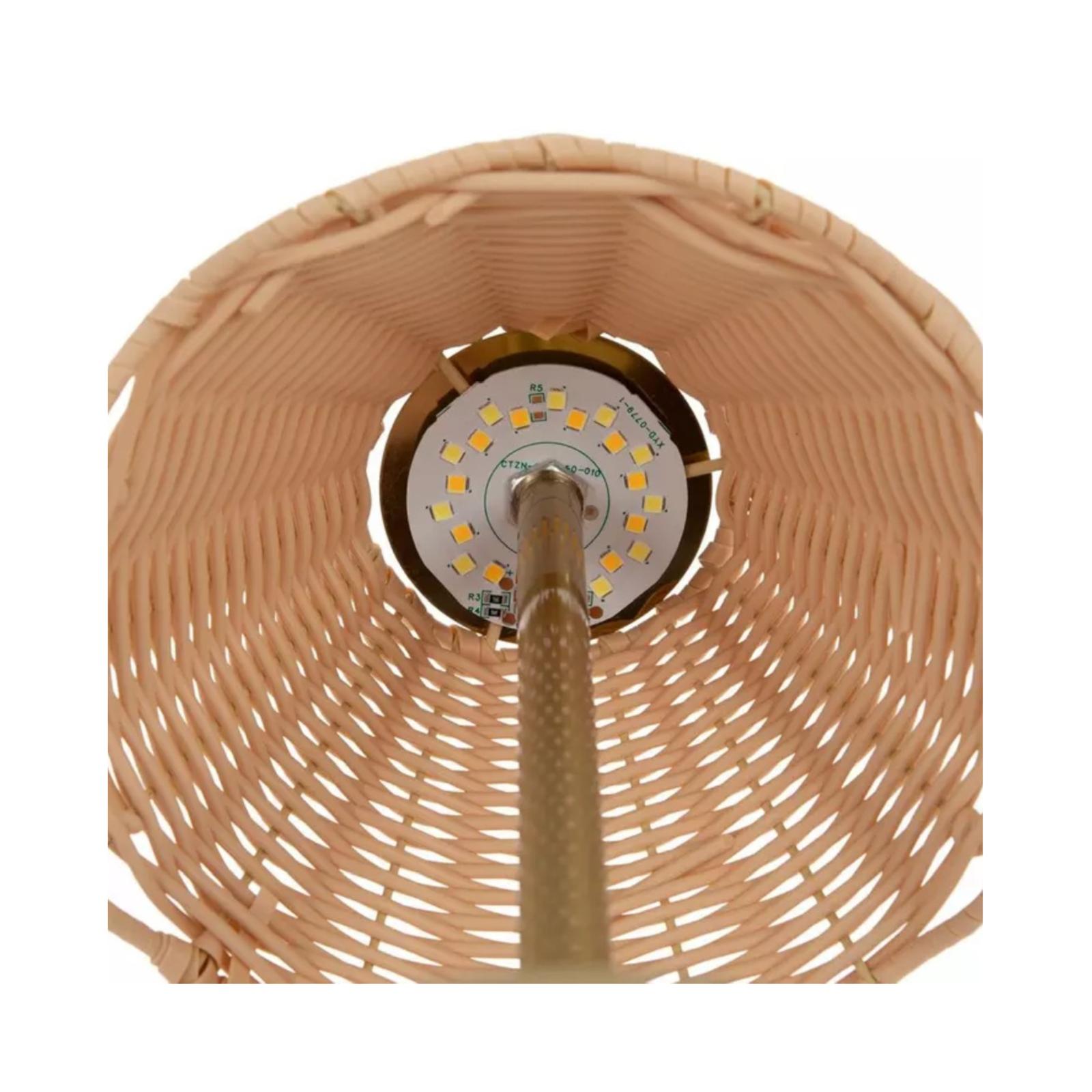 Scalloped Rattan LED Table Lamp