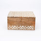 Decorative Nested Boxes Set of 3 | Hand Carved | Mango Wood