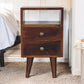 Solid Wood Mini Classic California Walnut Bedside Table