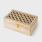 Mango Wood Trellis Keepsake Box with Compartments, Whitewash