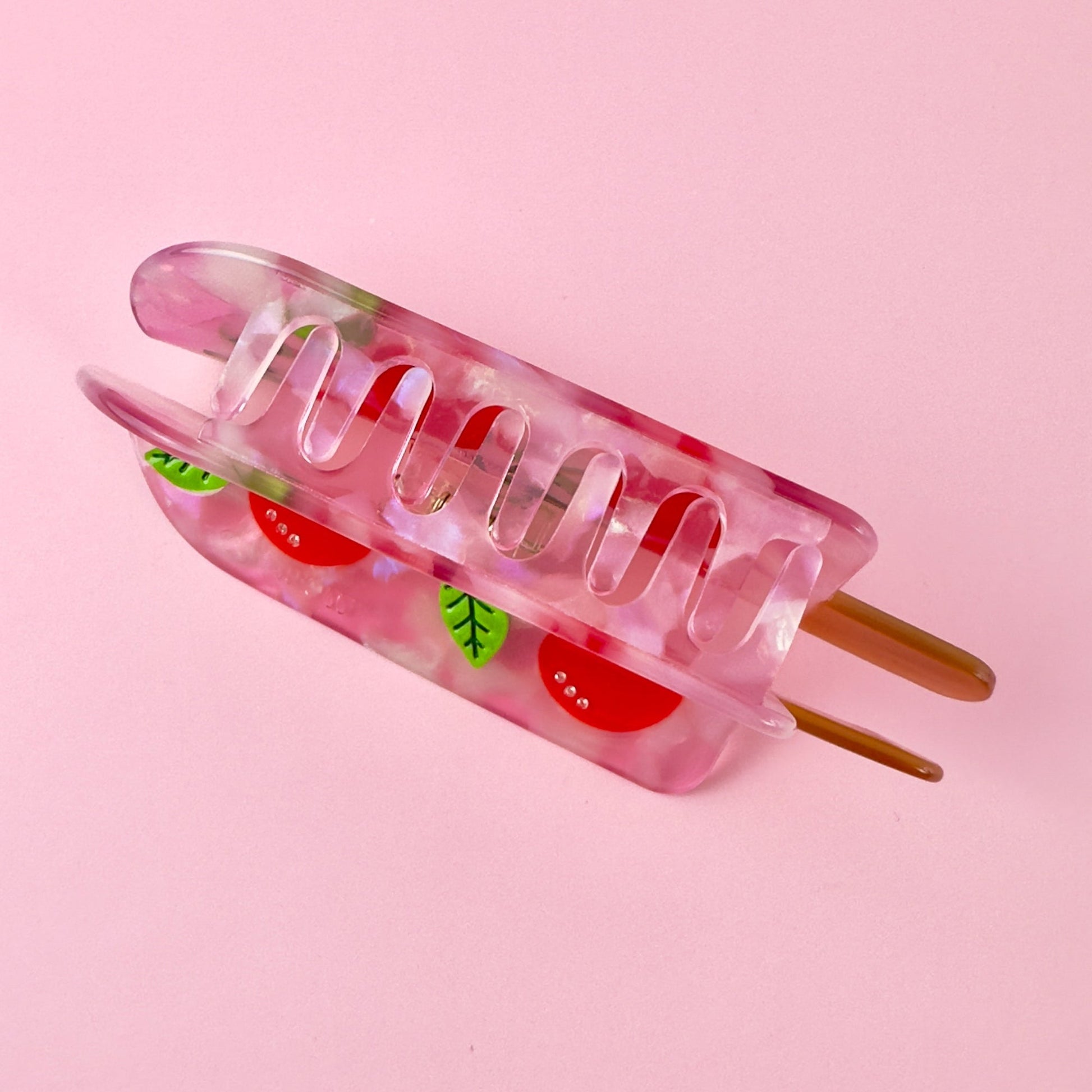 Cherry Popsicle Hair Claw