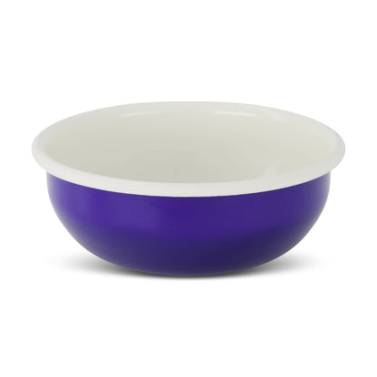 Enamel Serving Bowl  - Two Tone - Royal Blue & Ivory