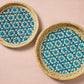 Phu An Bamboo Basket with Blue - 13.5