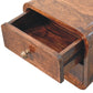Solid Wood Mini Curved California Walnut Wall-Mounted Bedside Table