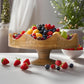 Scalloped Pedestal Mangowood Bowl