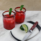 Set of 6 Tumbler Glasses with Red Rims