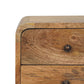 Solid Wood Mini Curved Nightstand