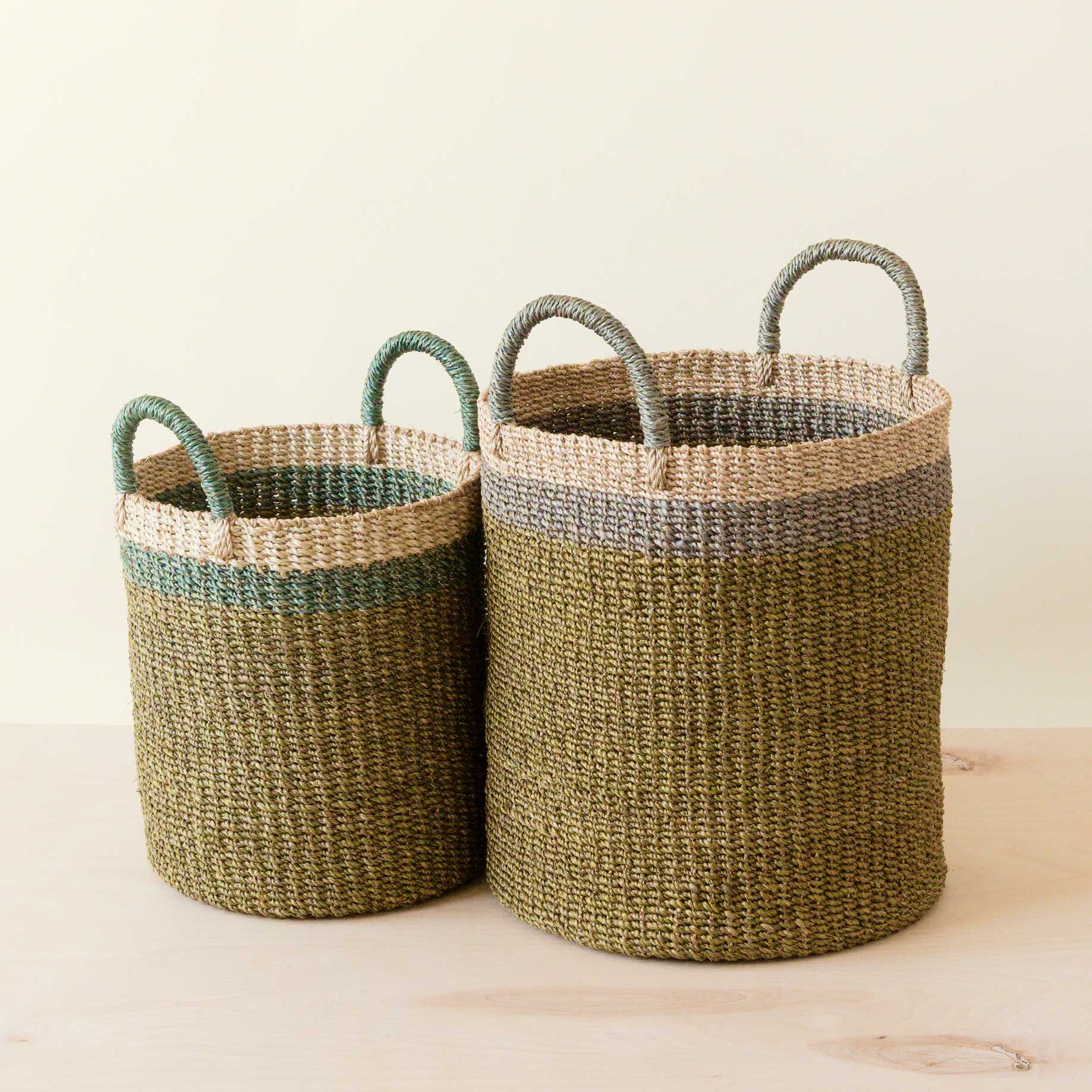 S/2 Olive Baskets with Handle