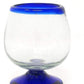 Cobalt Blue Rim Cognac Snifter Tequila Glasses - Set of 4