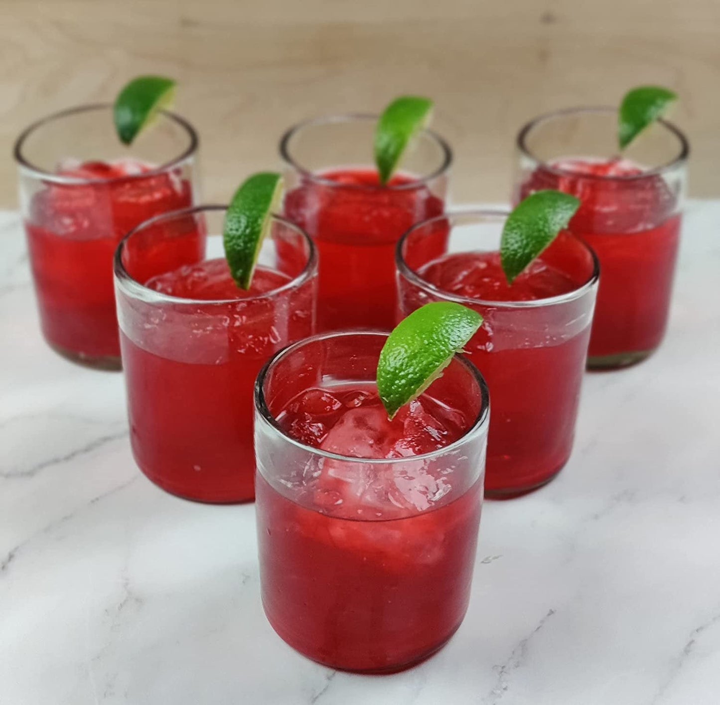 Set of 6 Natural Clear Tumbler Glasses