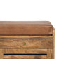 Solid Wood Oakridge Leather Shoe Cabinet
