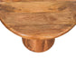 Solid Wood Sculpted Pedestal Coffee Table