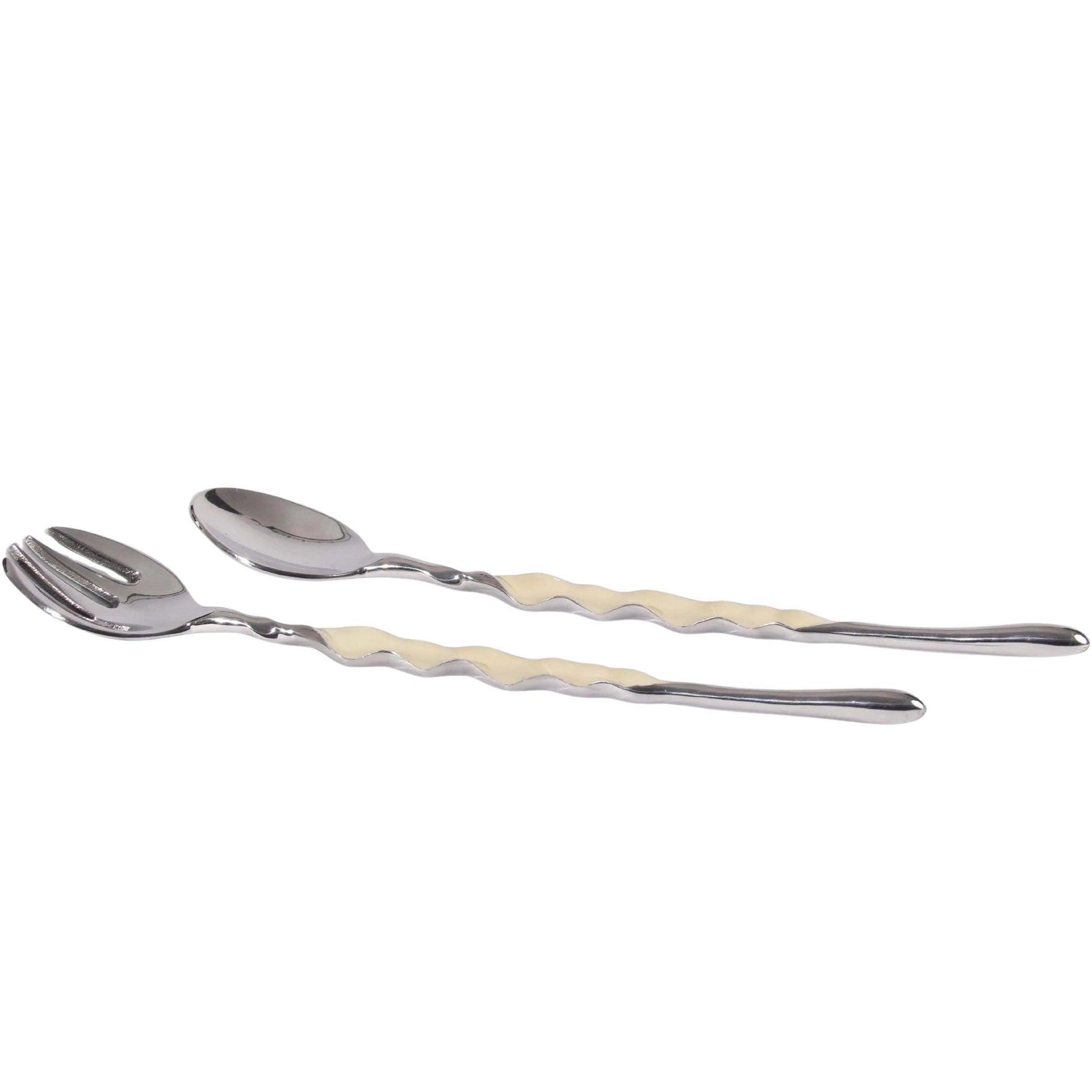 Ruffled Salad Server Gold