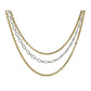 Mixed Metal Delicate Three Strand Necklace