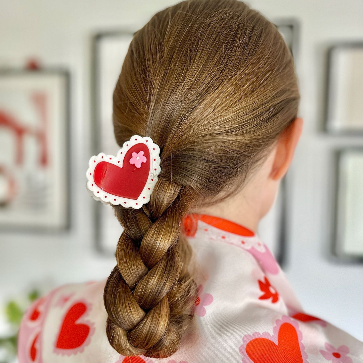 Valetines Laced Hearts Hair Claw