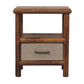 Solid Wood Solara Rattan Bedside Table