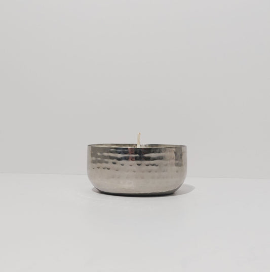 Soy Candle in Stainless Steel Bowl