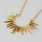 Kiranon Sunburst Gold Pendant Necklace