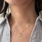 14K gold sanctuary suqare diamond necklace