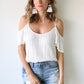 Trío Tassel Earring - White