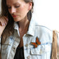 Butterfly Monarch Embera Earrings